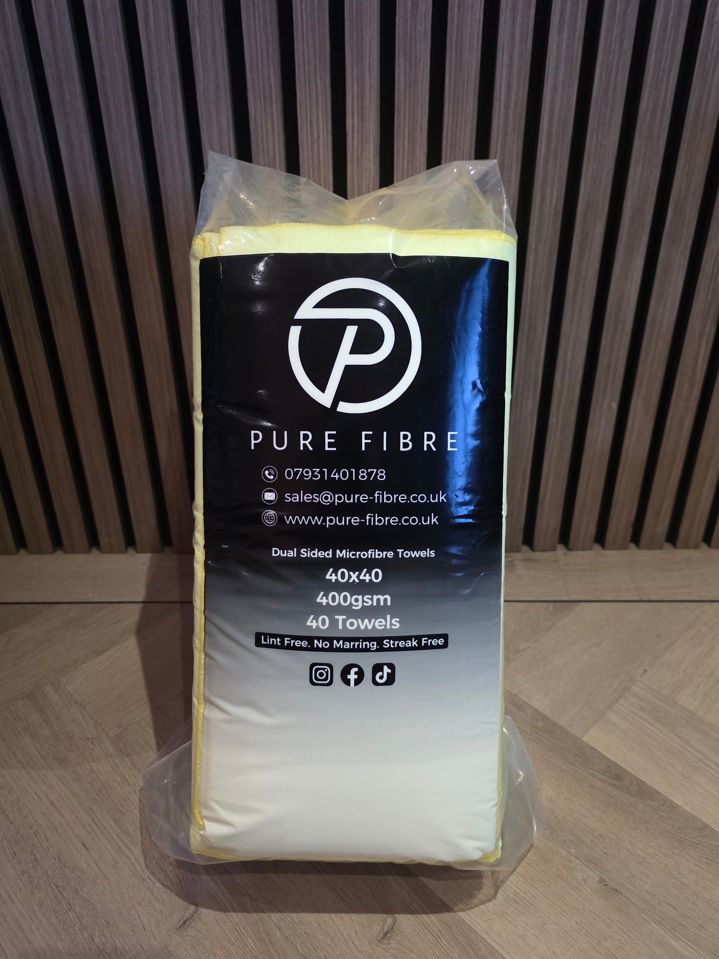 Yellow Edgeless Microfibre Cloth - 40 Per Pack