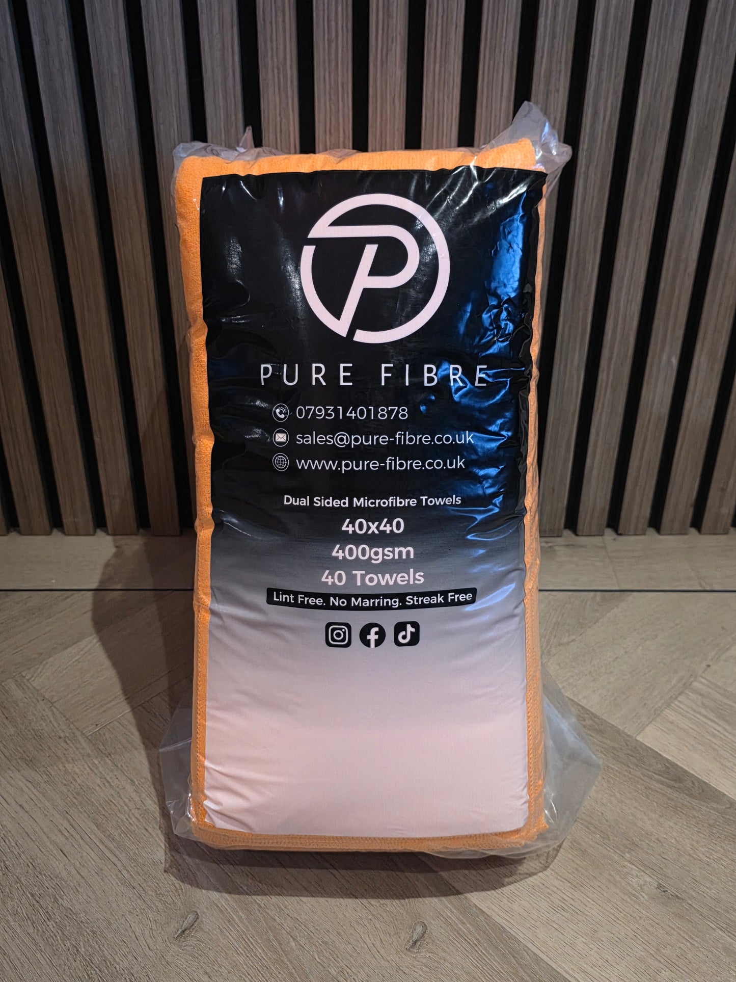 Orange Edgeless Microfibre Cloth - 40 Per Pack