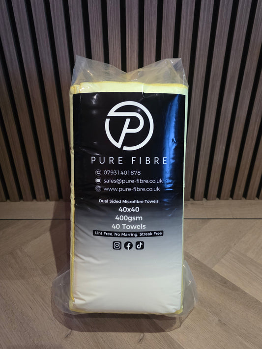 Yellow Edgeless Microfibre Cloth - 40 Per Pack