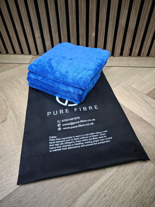 Blue Edgeless 550 gsm Microfibre Cloth - 5 Per Pack