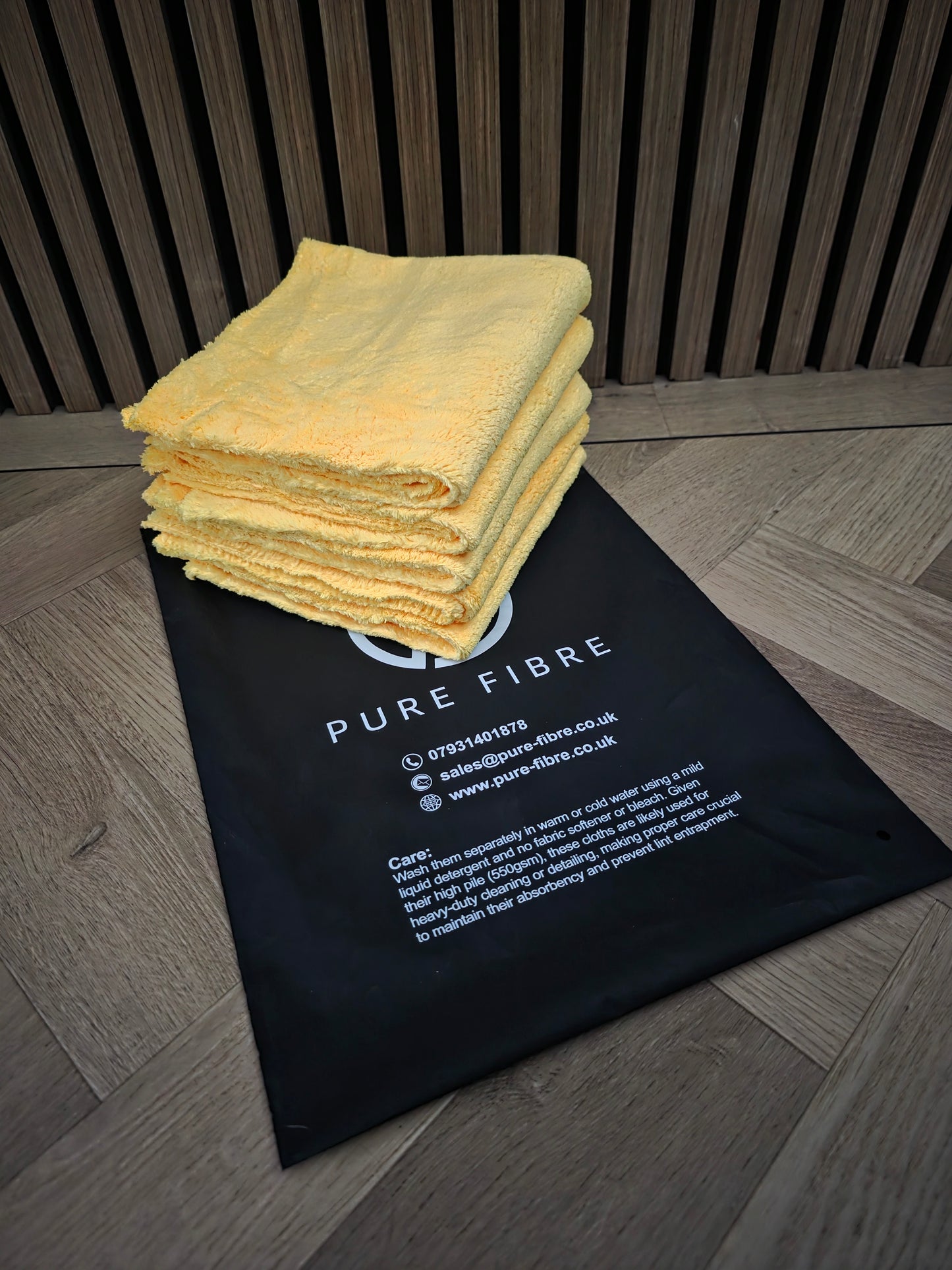 Yellow Edgeless 550 gsm Microfibre Cloth - 5 Per Pack